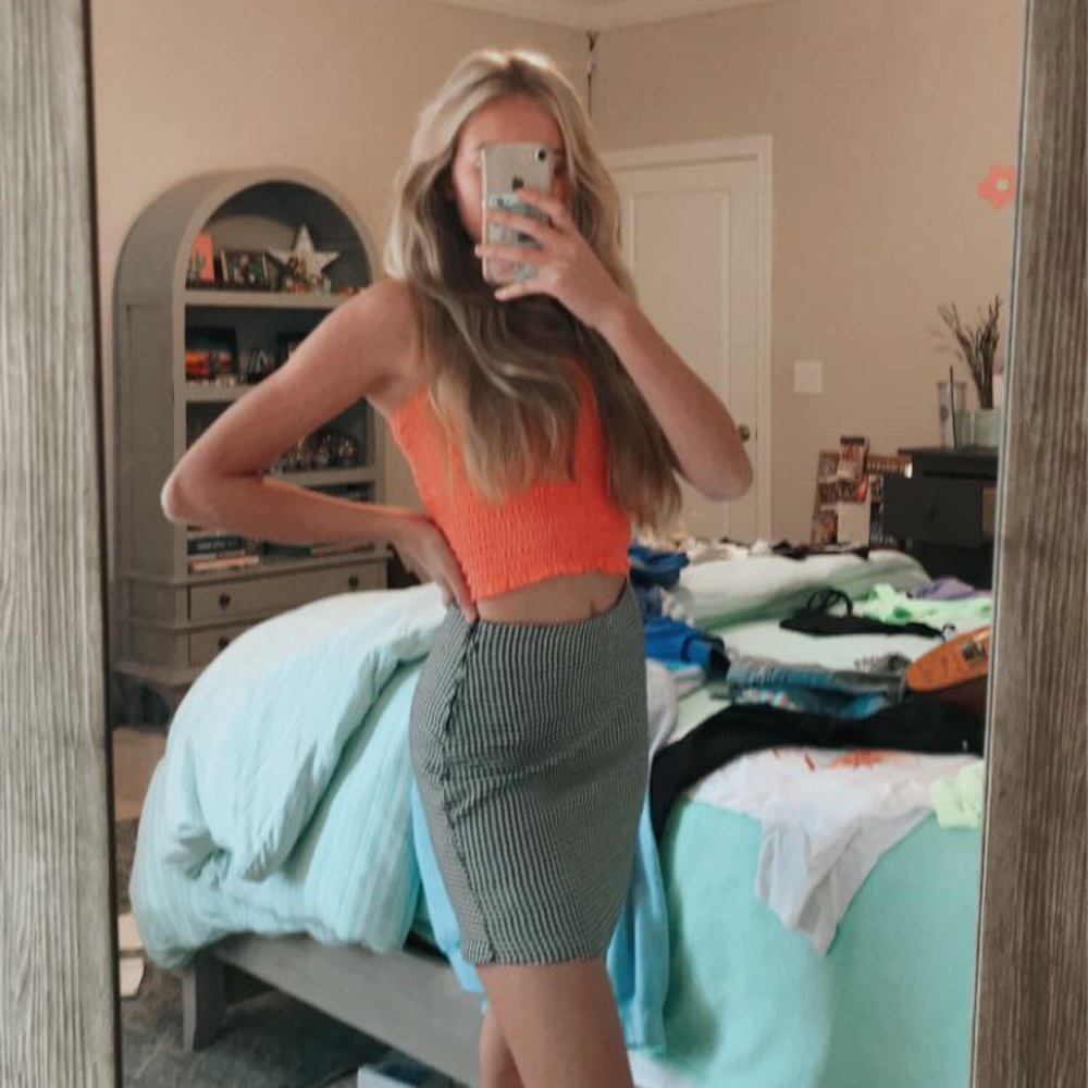 Salmon Pink Stretchy Tube Top $6